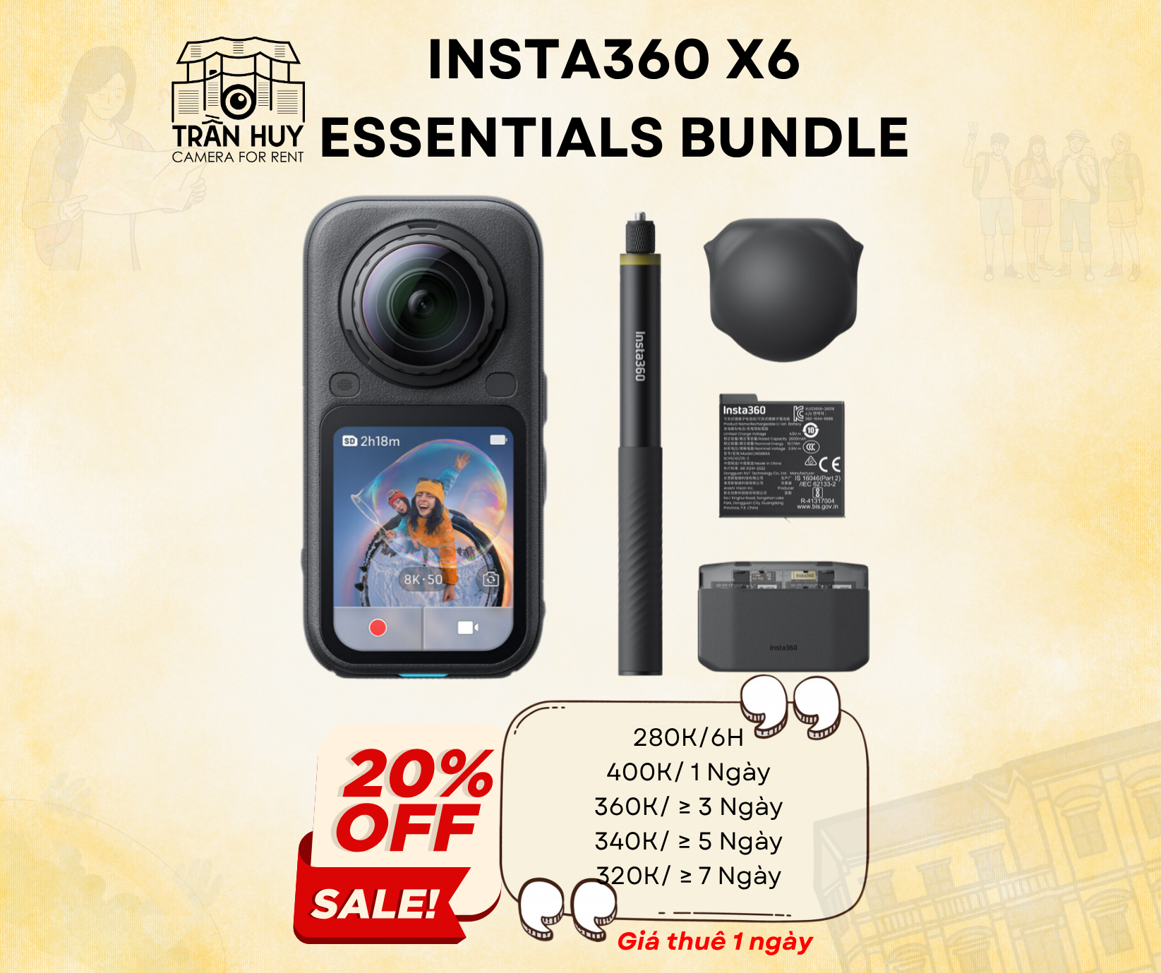INSTA 360 X6 Essentials Bundle - Hình 1